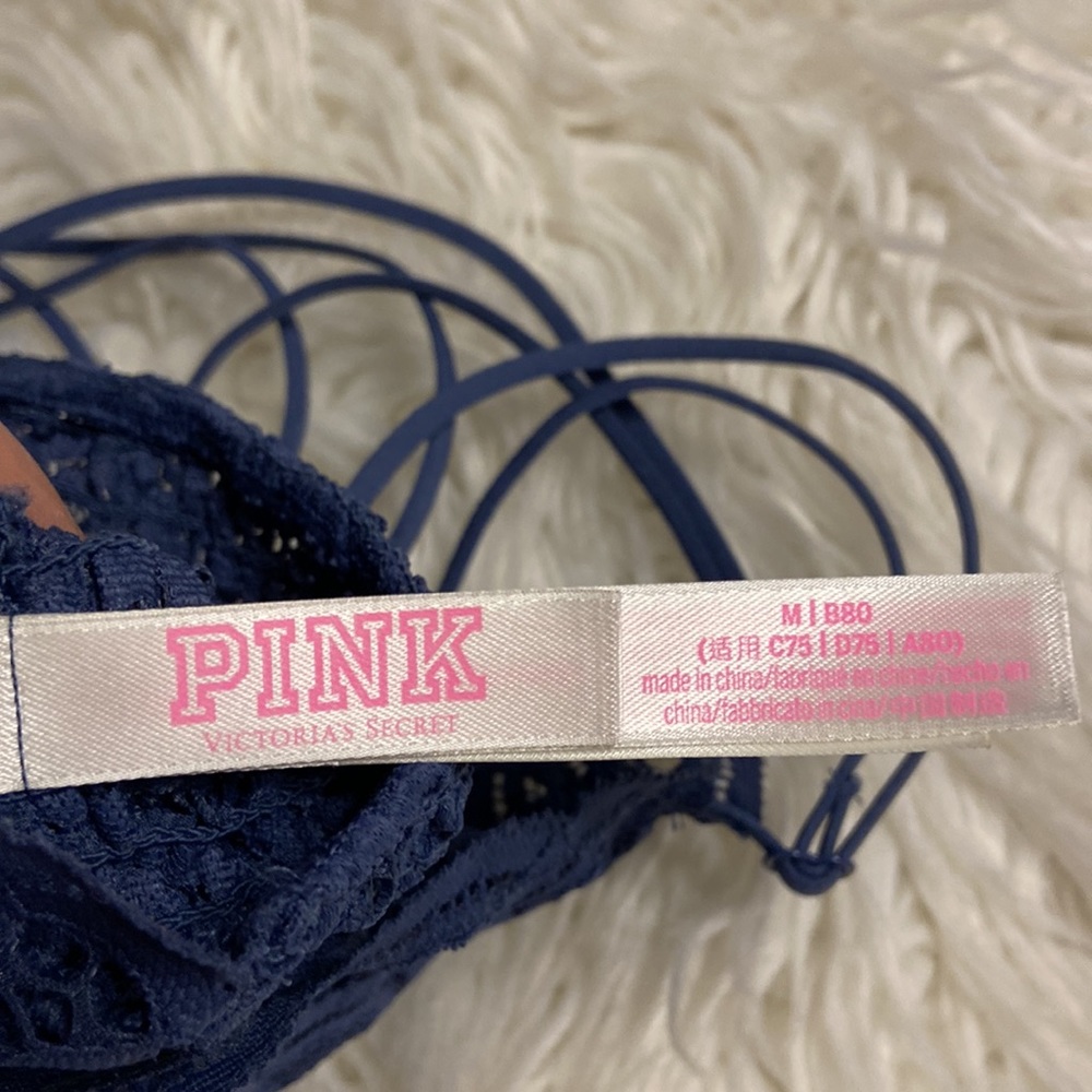 PINK size M brand new with tag color bluish/ grayish removable padding - Picture 5 of 12